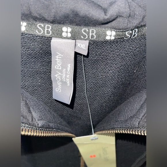 NWT Sweaty Betty Black Essentials Zip-Up Hoodie, XXL - Picture 7 of 7